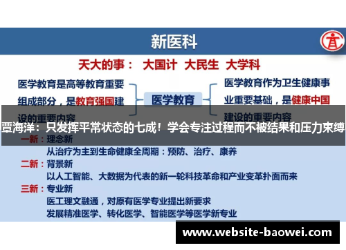 覃海洋:只发挥平常状态的七成!学会专注过程而不被结果和压力束缚 覃海洋:只发挥平常状态的七成!学会专注过程而不被结果和压力束缚